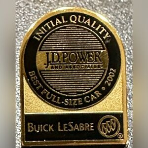 New Vintage J.D. Power Buick LeSabre Award Pin